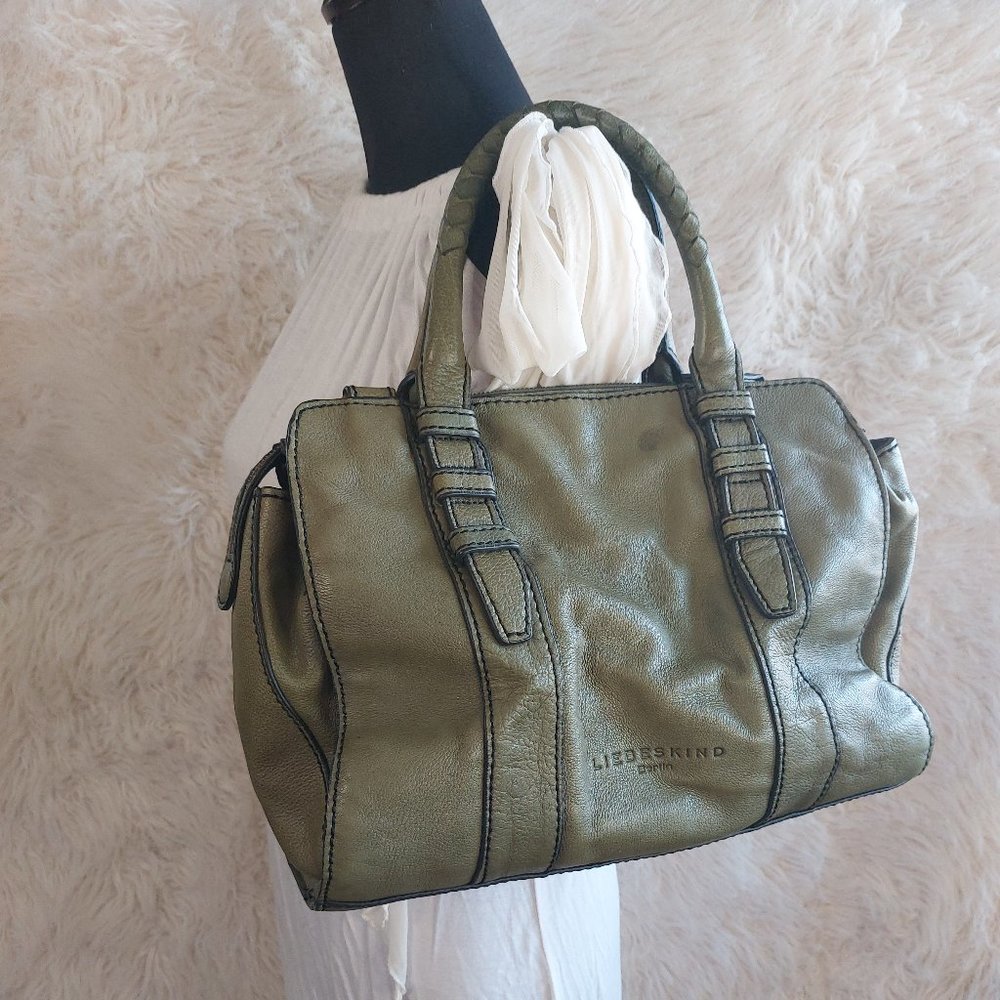 Liebeskind Berlin Women's Dark Green Leather Satchel Handbag